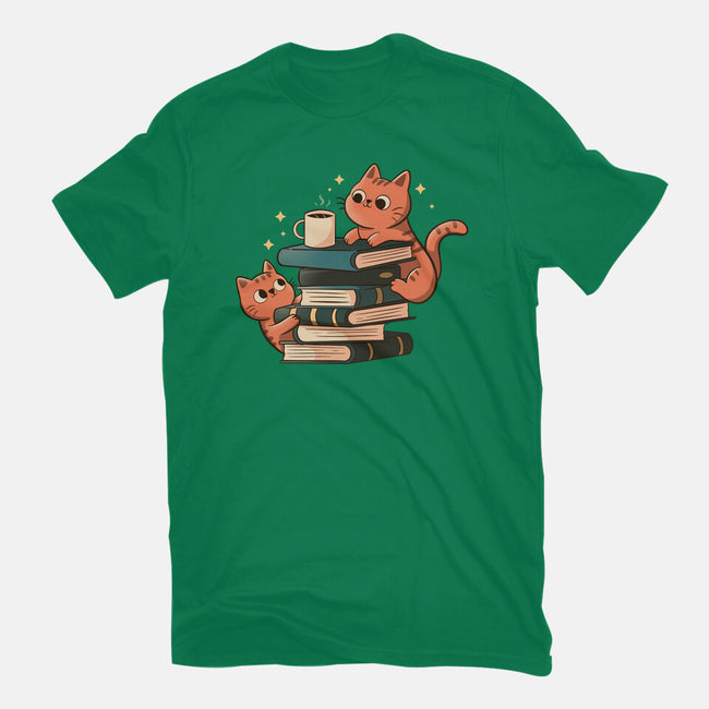 Cats And Books And Coffee-Mens-Heavyweight-Tee-tobefonseca