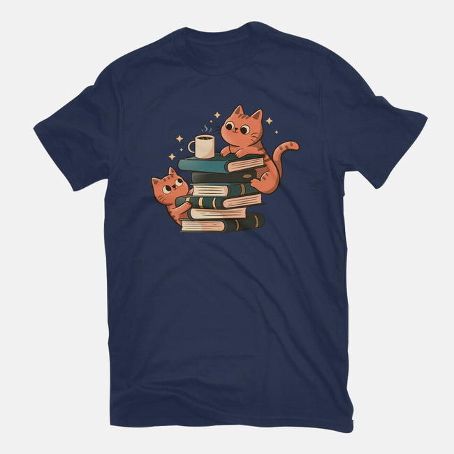 Cats And Books And Coffee-Mens-Heavyweight-Tee-tobefonseca