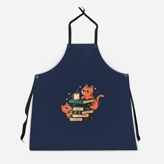 Cats And Books And Coffee-Unisex-Kitchen-Apron-tobefonseca