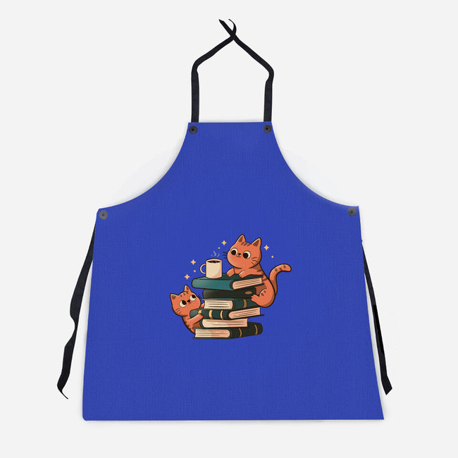 Cats And Books And Coffee-Unisex-Kitchen-Apron-tobefonseca