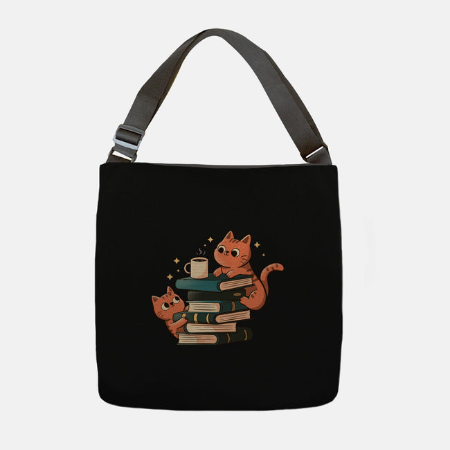 Cats And Books And Coffee-None-Adjustable Tote-Bag-tobefonseca