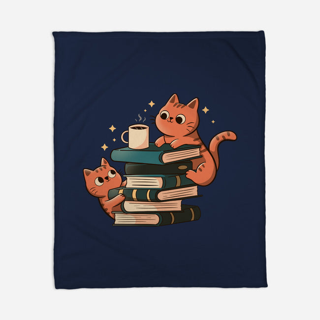 Cats And Books And Coffee-None-Fleece-Blanket-tobefonseca