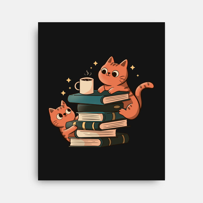 Cats And Books And Coffee-None-Stretched-Canvas-tobefonseca