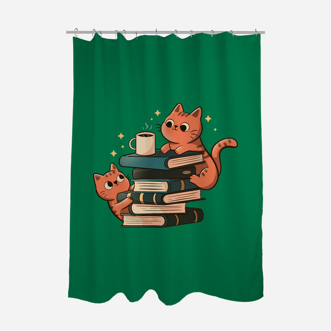 Cats And Books And Coffee-None-Polyester-Shower Curtain-tobefonseca