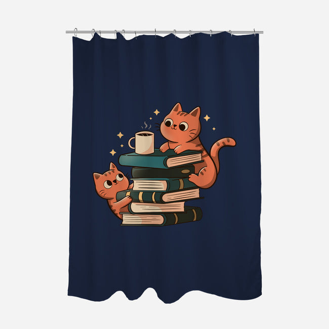 Cats And Books And Coffee-None-Polyester-Shower Curtain-tobefonseca