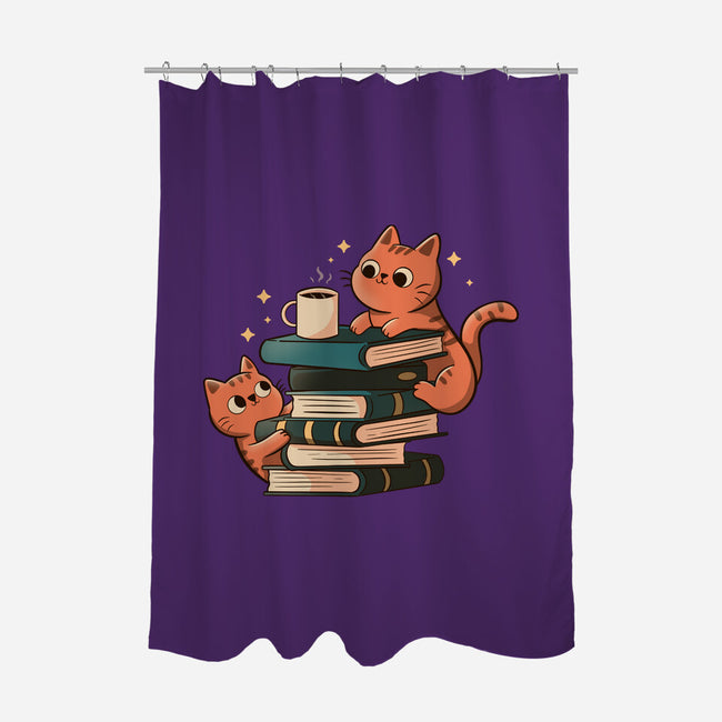 Cats And Books And Coffee-None-Polyester-Shower Curtain-tobefonseca