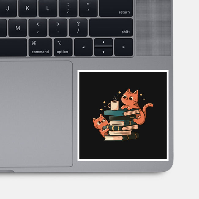 Cats And Books And Coffee-None-Glossy-Sticker-tobefonseca