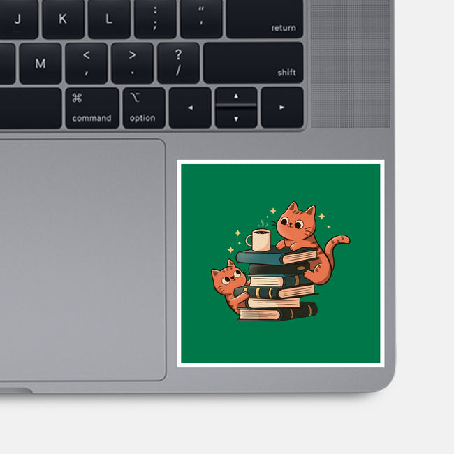 Cats And Books And Coffee-None-Glossy-Sticker-tobefonseca