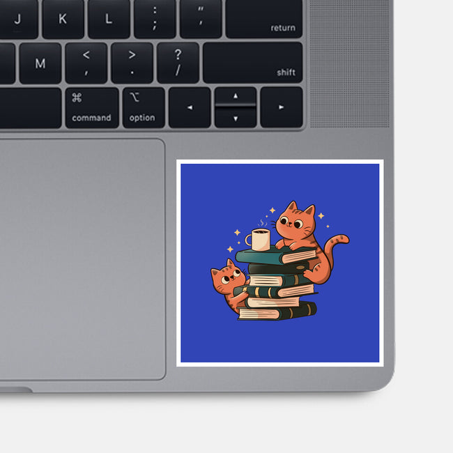 Cats And Books And Coffee-None-Glossy-Sticker-tobefonseca