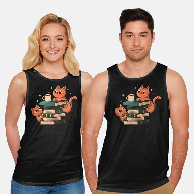 Cats And Books And Coffee-Unisex-Basic-Tank-tobefonseca