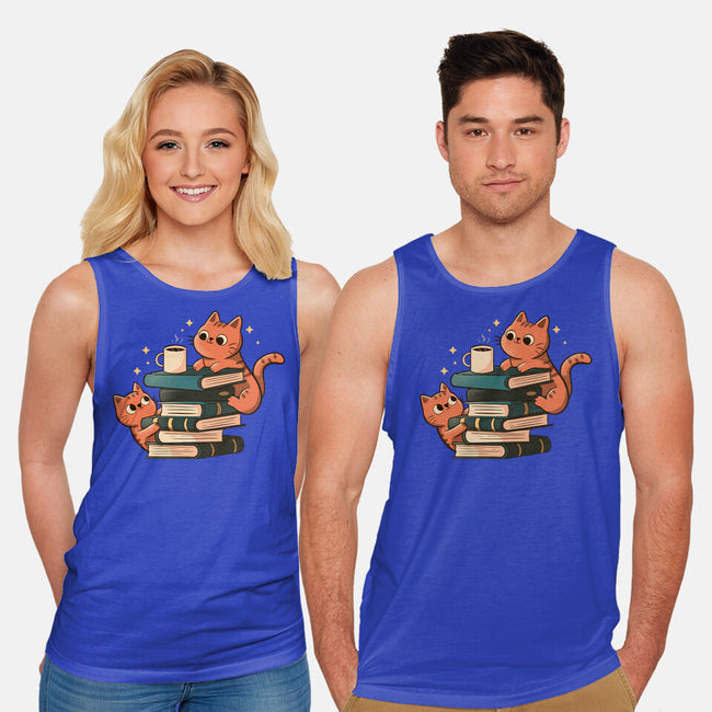 Cats And Books And Coffee-Unisex-Basic-Tank-tobefonseca