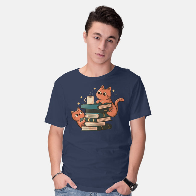 Cats And Books And Coffee-Mens-Basic-Tee-tobefonseca