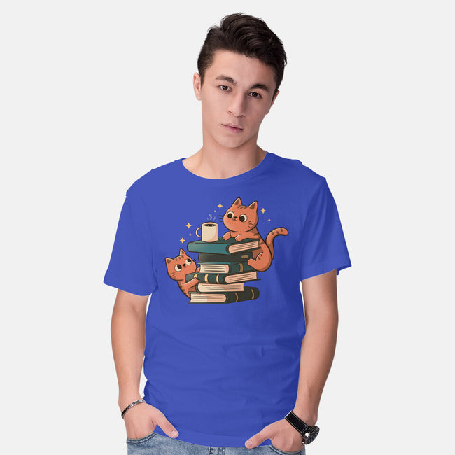 Cats And Books And Coffee-Mens-Basic-Tee-tobefonseca