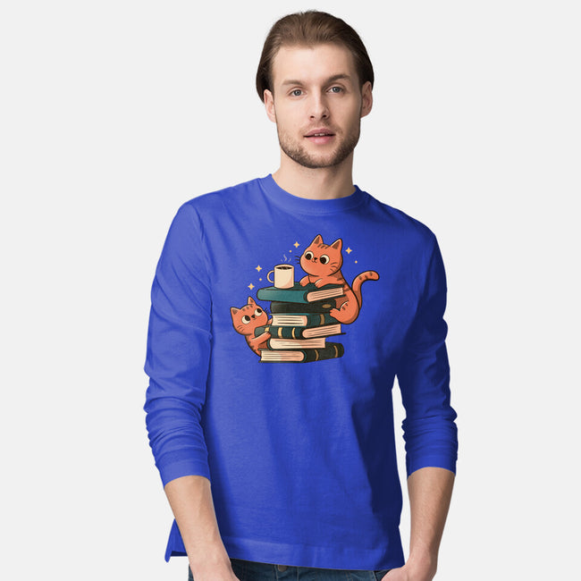 Cats And Books And Coffee-Mens-Long Sleeved-Tee-tobefonseca