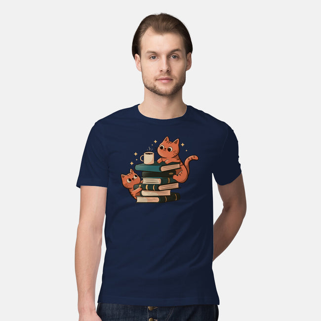 Cats And Books And Coffee-Mens-Premium-Tee-tobefonseca