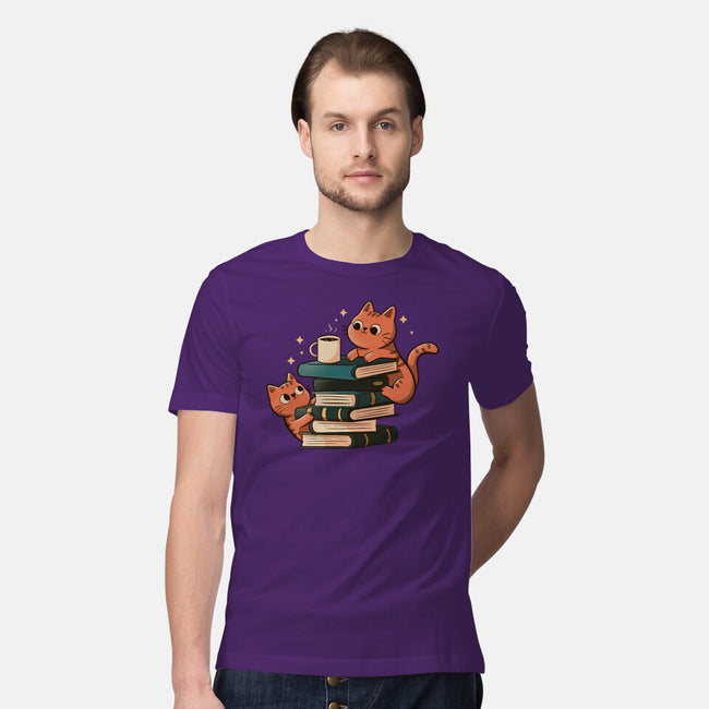Cats And Books And Coffee-Mens-Premium-Tee-tobefonseca