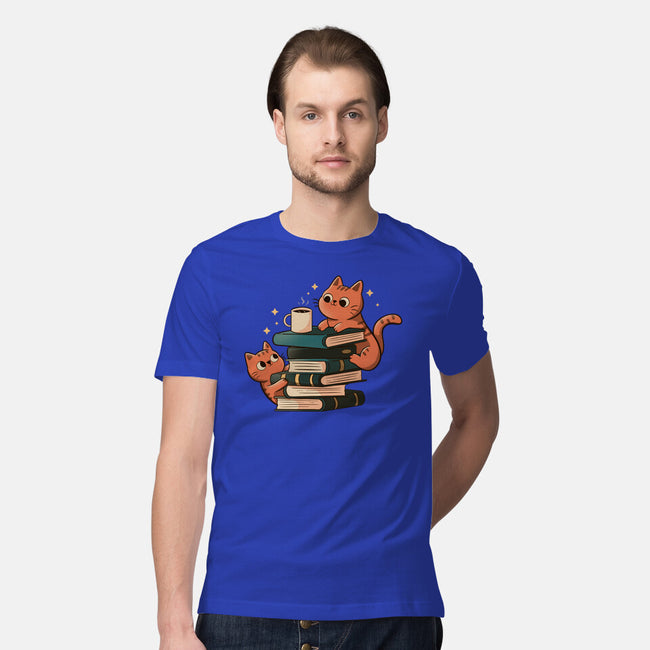 Cats And Books And Coffee-Mens-Premium-Tee-tobefonseca