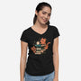Cats And Books And Coffee-Womens-V-Neck-Tee-tobefonseca