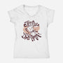More Coffee Less Drama-Womens-V-Neck-Tee-tobefonseca
