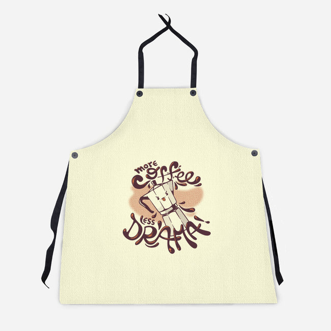 More Coffee Less Drama-Unisex-Kitchen-Apron-tobefonseca