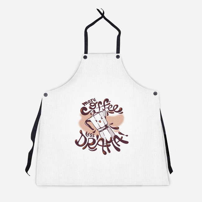 More Coffee Less Drama-Unisex-Kitchen-Apron-tobefonseca