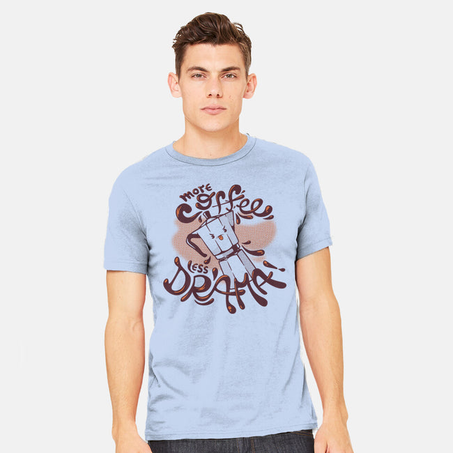 More Coffee Less Drama-Mens-Heavyweight-Tee-tobefonseca