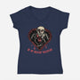 Be My Bloody Valentine-Womens-V-Neck-Tee-glitchygorilla