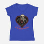 Be My Bloody Valentine-Womens-V-Neck-Tee-glitchygorilla