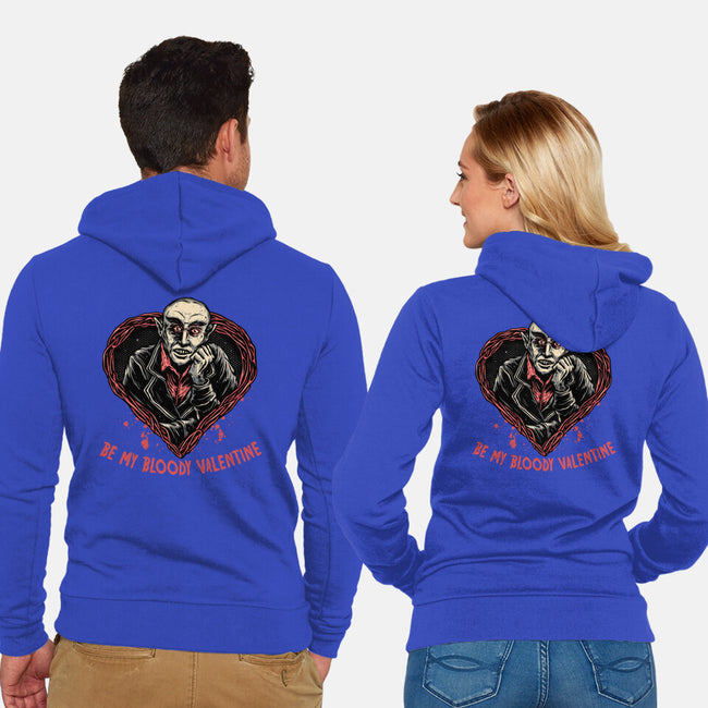 Be My Bloody Valentine-Unisex-Zip-Up-Sweatshirt-glitchygorilla