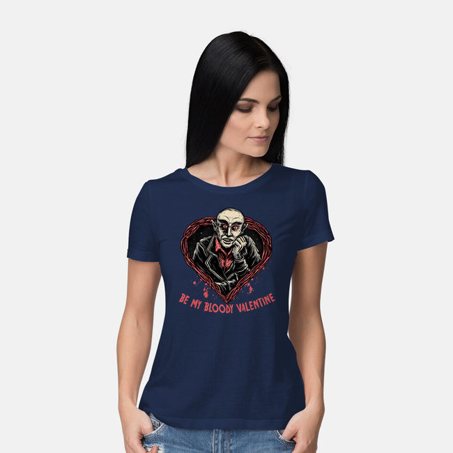 Be My Bloody Valentine-Womens-Basic-Tee-glitchygorilla