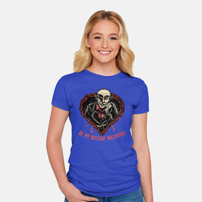Be My Bloody Valentine-Womens-Fitted-Tee-glitchygorilla