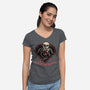 Be My Bloody Valentine-Womens-V-Neck-Tee-glitchygorilla