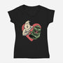 Ghoulish Love-Womens-V-Neck-Tee-glitchygorilla