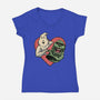 Ghoulish Love-Womens-V-Neck-Tee-glitchygorilla