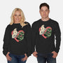 Ghoulish Love-Unisex-Crew Neck-Sweatshirt-glitchygorilla