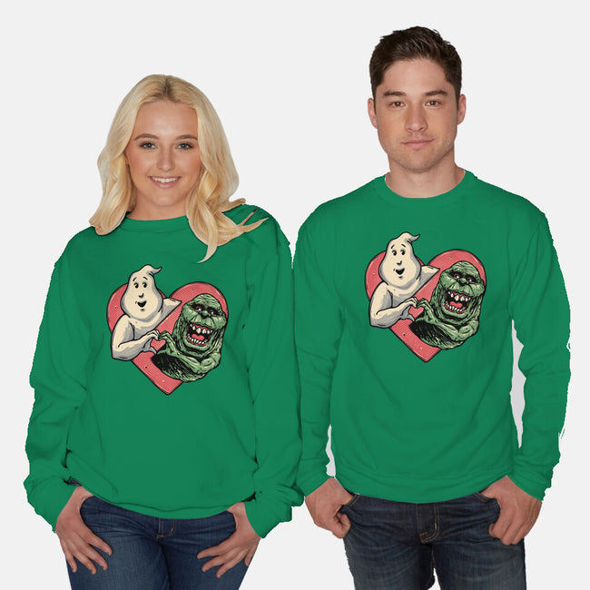 Ghoulish Love-Unisex-Crew Neck-Sweatshirt-glitchygorilla