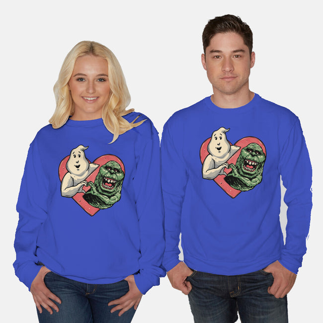 Ghoulish Love-Unisex-Crew Neck-Sweatshirt-glitchygorilla
