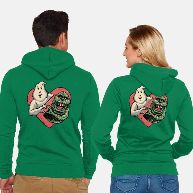 Ghoulish Love-Unisex-Zip-Up-Sweatshirt-glitchygorilla