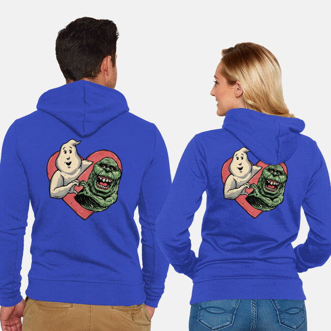 Ghoulish Love-Unisex-Zip-Up-Sweatshirt-glitchygorilla