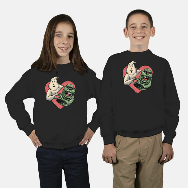 Ghoulish Love-Youth-Crew Neck-Sweatshirt-glitchygorilla