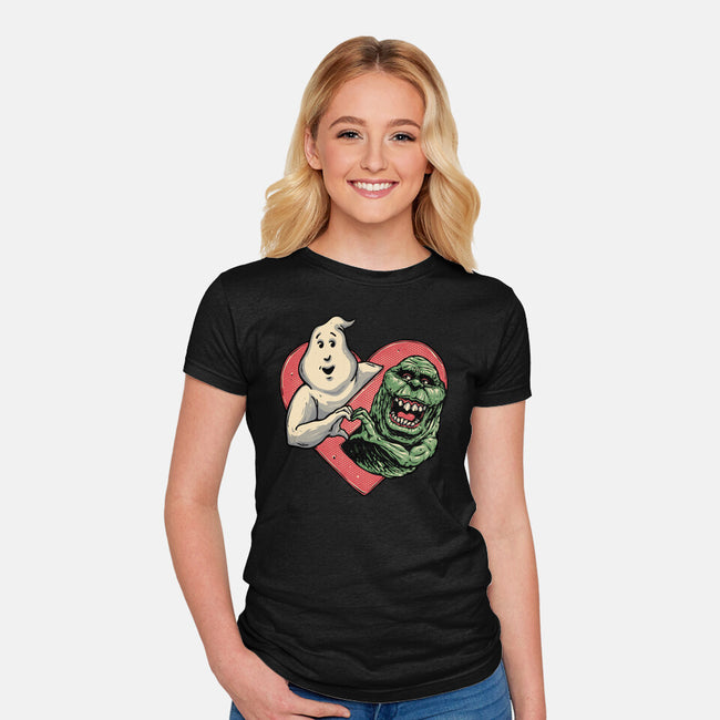 Ghoulish Love-Womens-Fitted-Tee-glitchygorilla