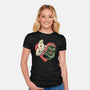 Ghoulish Love-Womens-Fitted-Tee-glitchygorilla