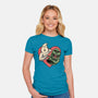 Ghoulish Love-Womens-Fitted-Tee-glitchygorilla