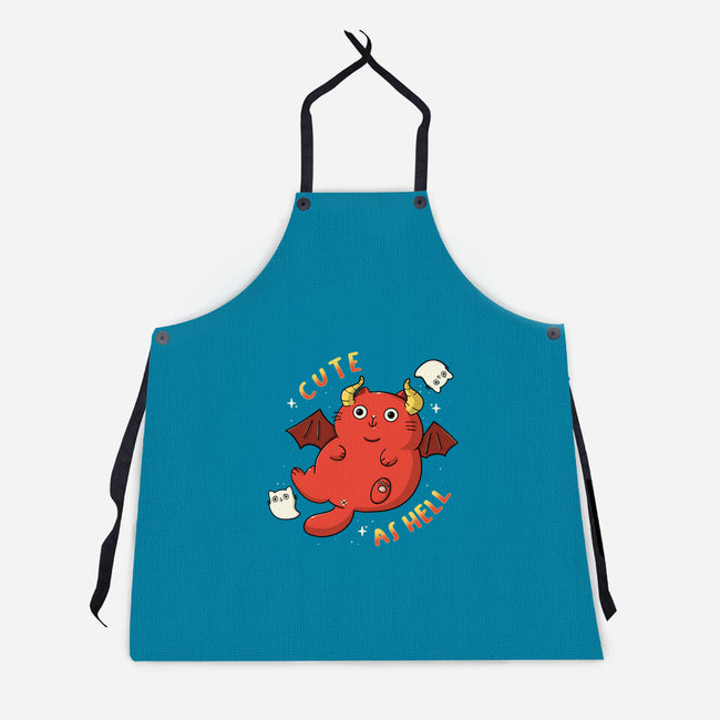 Cutie As Hell-Unisex-Kitchen-Apron-Freecheese