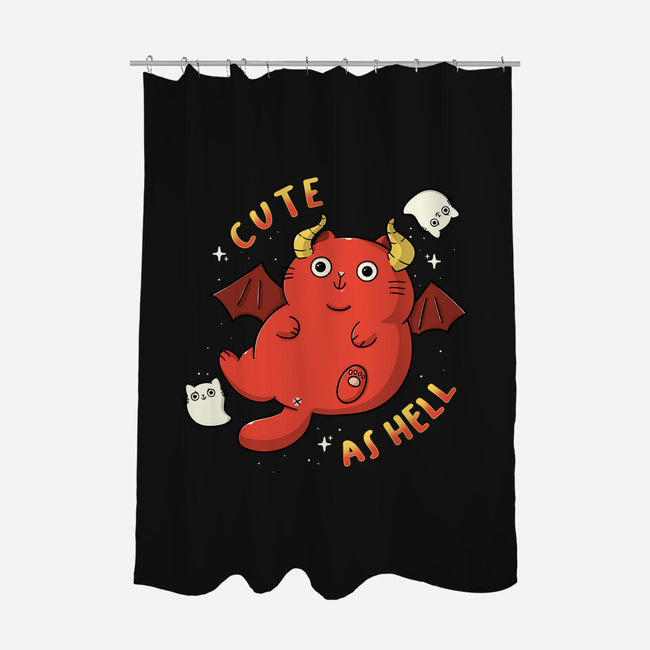 Cutie As Hell-None-Polyester-Shower Curtain-Freecheese
