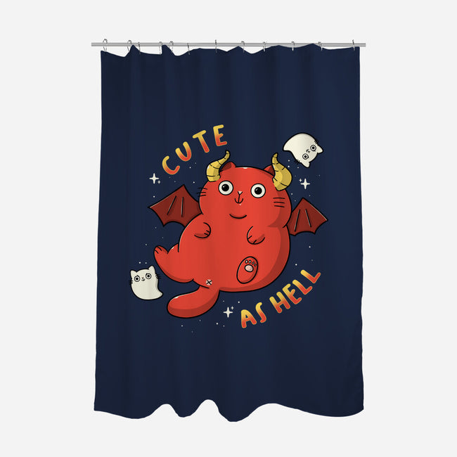 Cutie As Hell-None-Polyester-Shower Curtain-Freecheese