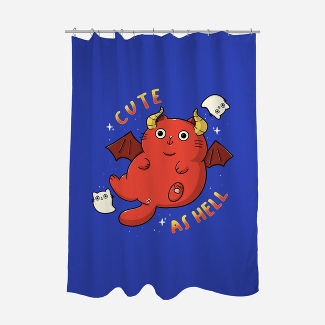 Cutie As Hell-None-Polyester-Shower Curtain-Freecheese