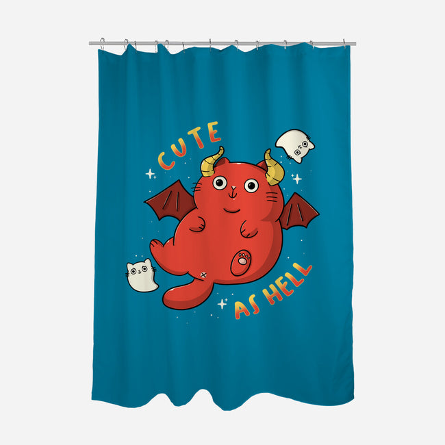 Cutie As Hell-None-Polyester-Shower Curtain-Freecheese