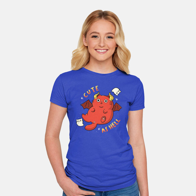 Cutie As Hell-Womens-Fitted-Tee-Freecheese