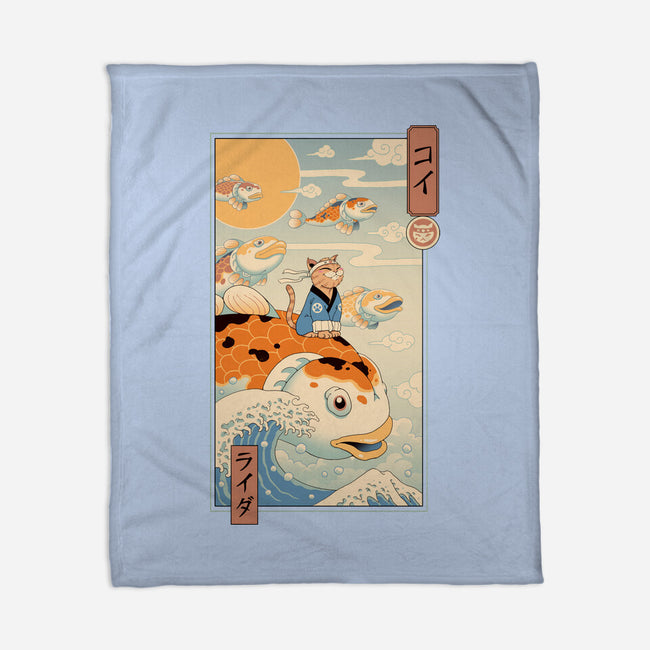 Flying Carp Rider-None-Fleece-Blanket-vp021